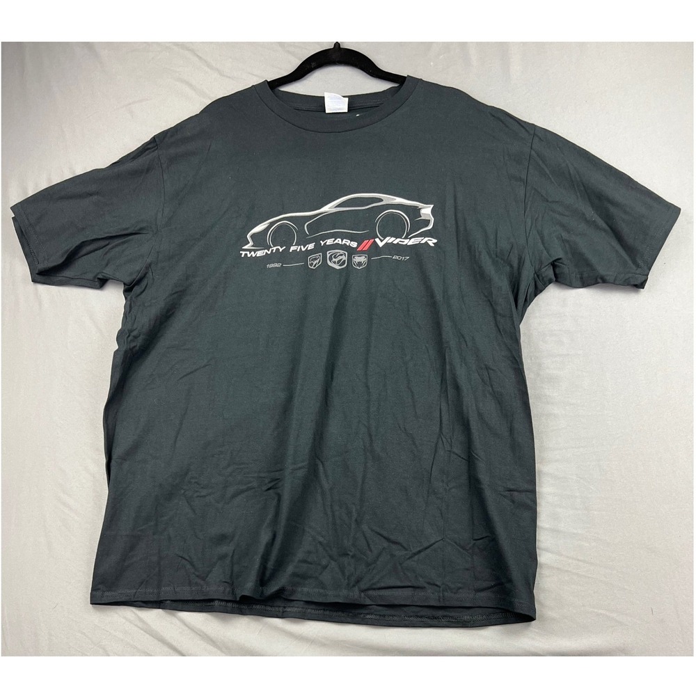 Dodge Viper T-Shirt Mens 2XL Twenty Five Years 1992-2017 Graphic Black NWT